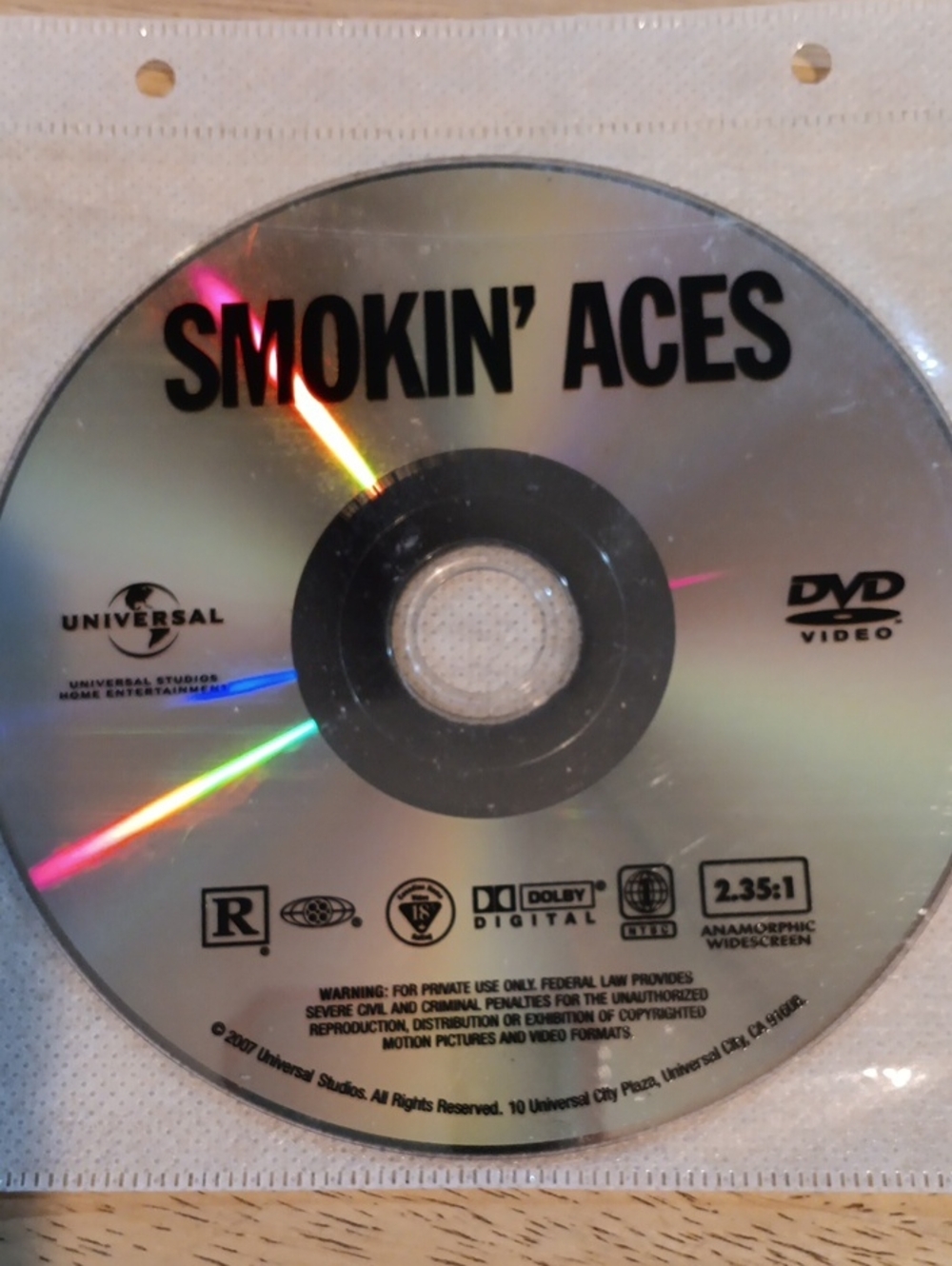 Smokin' Aces DVD *NO CASE*